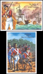 Tanzania 1999 Sc 1938-1939 Soldiers Warship Cannon Battle of the Nile CV $12.50