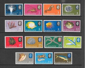 FISH - BARBADOS 267A-80B  MNH