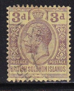 Album Treasures Solomon Islands Scott # 21a 3p George V VF Used CDS-