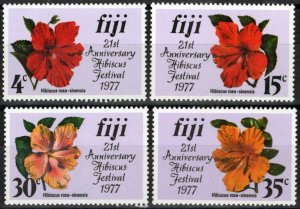 ZAYIX Fiji 376-379 MNH Flowers Plants Hibiscus Festival 051023SM19M