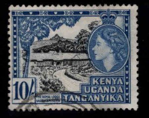 Kenya Uganda and Tanganyika KUT Scott 116 Used QE2 Royal Lodge st stamp