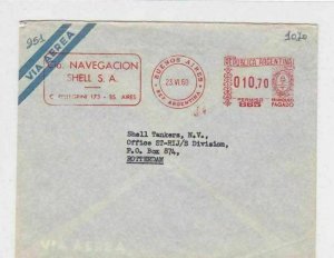 SHELL PETROLEUM  ADVERTISING SLOGAN METER MAIL COVER BUENOS AIRES 1960  REF 6346