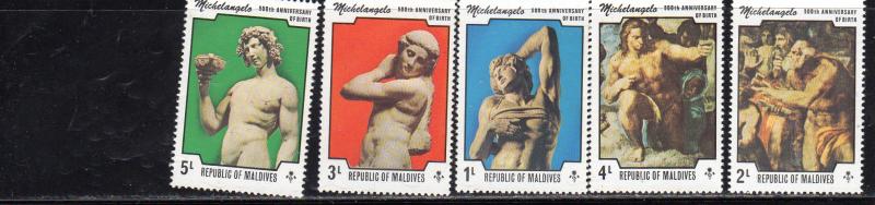 Maldives Anniv Birth Michelangelo MNH