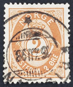 Norway, Scott #37, VF used, short perfs