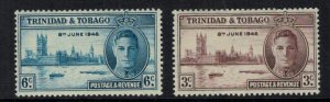 Trinidad & Tobago 1946 SG257-258 - Victory Issue - MVLH
