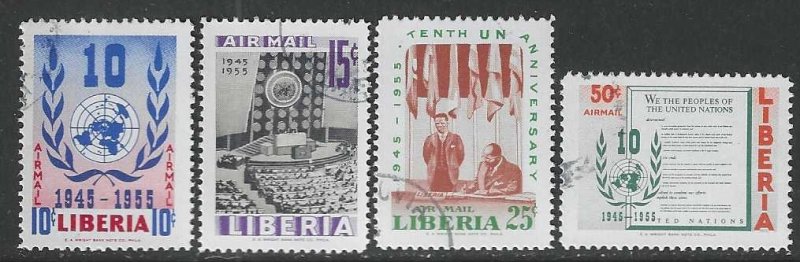 Liberia C93-96 Used Complete Sc $1.00