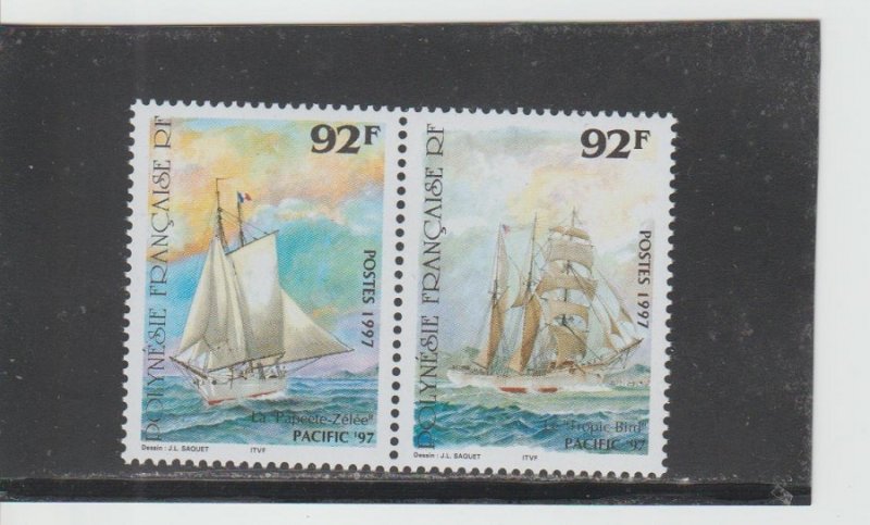 French Polynesia  Scott#  706a  MNH Pair  (1997 Pacific '97)