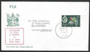 FIJI 1966 CA wmk 4/- Parrot FDC............................................25749