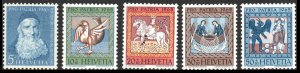 Switzerland  #B345-349  Mint NH CV $2.80