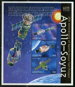 LESOTHO 25th ANNIVERSARY APOLLO-SOYUZ SHEET & SOUVENIR SHEET  MINT NH