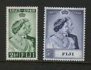 Fiji 1948 QEII Silver Wedding Sc 139-40 MH