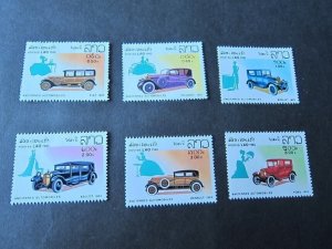 Laos 1982 Sc 413-418 Car set MH