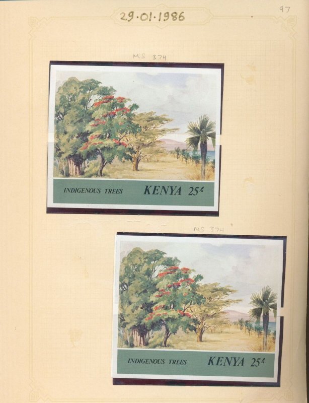 Kenya 1985/86 Wildlife Peace Soccer + Sheets M&U (Apx 85) BL1913