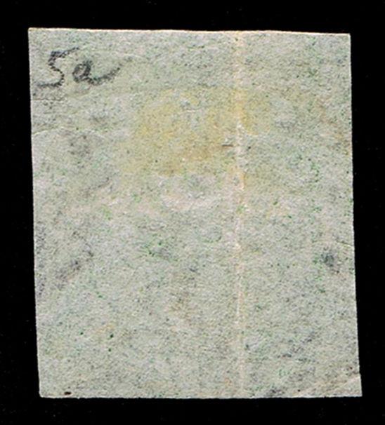 GENUINE BARBADOS SCOTT #5 USED 1858 APS CERT SCV $225 - ESTATE CLOSE OUT