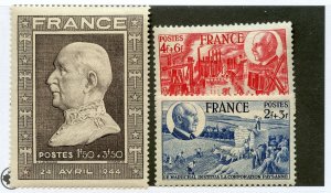 France, Scott #B175-77, Unused, Hinged, complete set