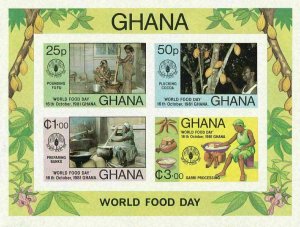 GHANA MINI SHEETS PERF AND IMPERF , 7 SHEETS UNMOUNTED MINT 