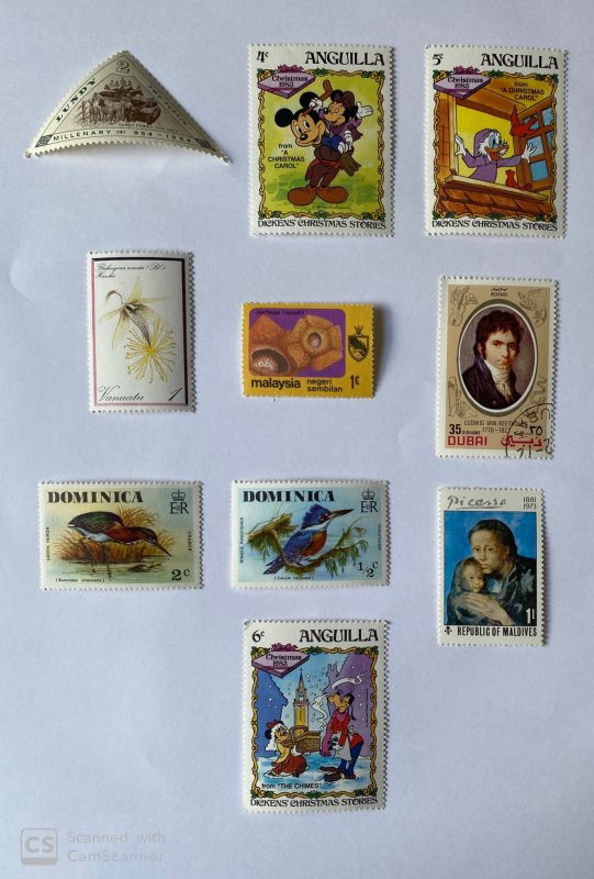 LOT OF 10 STAMPS, MNH , DIFFERENT COUNTRIES, & TOPICS