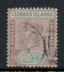 Leeward Is 1890 QV Portrait 0.5d FU