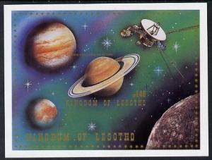 Lesotho 1981 Saturn & Voyager Space Exploration imper...