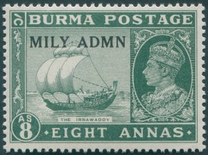 Burma 1945 8a myrtle-green Military Administration SG37 unused