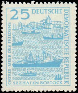 Germany DDR #390-392, Complete Set(3), 1958, Ships, Never Hinged