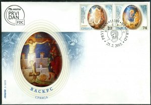 0736 SERBIA 2015 - Easter - Fresco - FDC