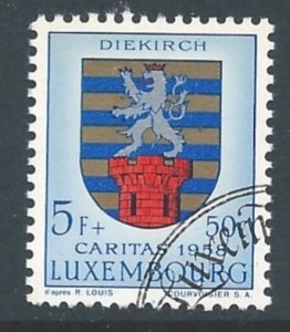 Luxembourg #B208 Used 5fr+50c Arms of Diekirch