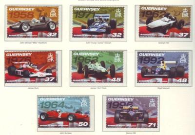 Guernsey Sc 938-5 2007 Formula 1 Cars stamp set mint NH