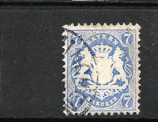 BAVARIA  1875    7k  BLUE   FU   SG 71