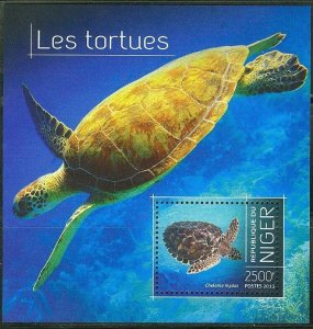 NIGER 2013 TURTLES SOUVENIR SHEET