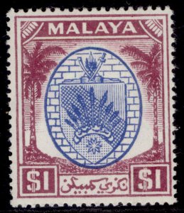 MALAYSIA - Negri Sembilan GVI SG60, $1 blue & purple, M MINT.