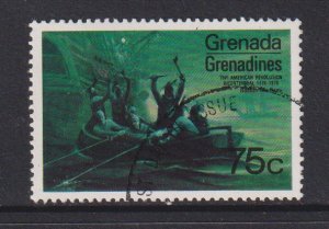 Grenada Grenadines #97 cancelled  1975 American revolution bicentennial  75c