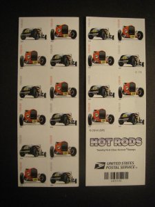 Scott 4909b, Forever Hot Rods Double-sided pane of 20 #C1111, MNH Beauty