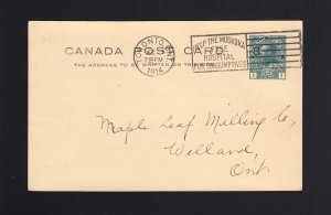 CANADA: WEBB #P27f 1c Green Die 1A USED Postal Card