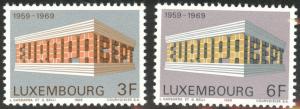 Luxembourg Scott 475-476 MNH* 1969 Europa set