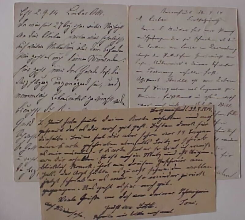 GERMANY  1914 FELDPOST 3 DIFF