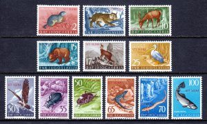 YUGOSLAVIA (TRIESTE ZONE B) — SCOTT 93-104 — 1954 ANIMALS SET — MH — SCV $57