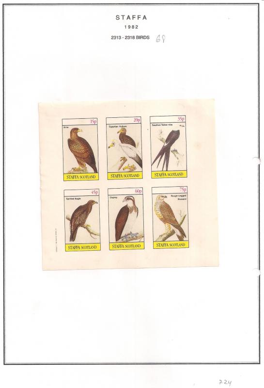 SCOTLAND - STAFFA - 1982 - Birds #81 - Imperf 6v Sheet - MLH