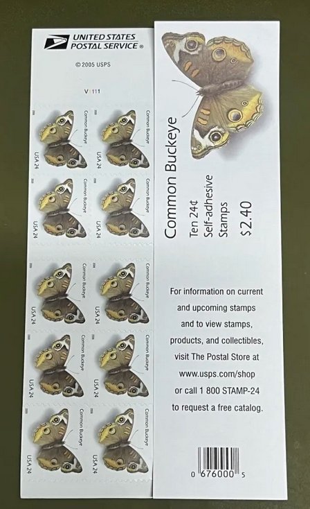 Common Buckeye  forever stamps  10 Books total 100pcs