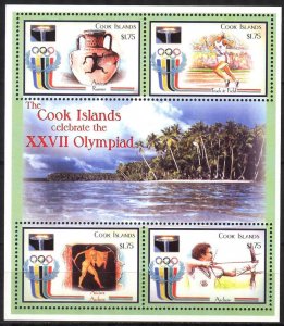 Cook islands 2000 Olympics Games Sydney sheet MNH