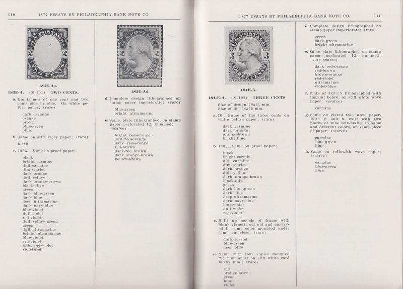 Essays for US Adhesive Postage Stamps, by Clarence W. Brazer. Hardcover, used.