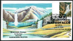 5800d -FDC - 63c - Yellowstone River, Wyoming – Waterfall - Wally Jr Cachet- BWP