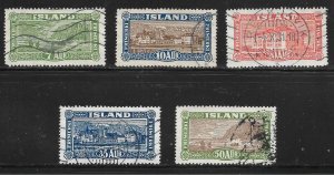 Iceland- Scott #144-148 F VF Used - Complete Set