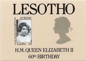 Lesotho 1986 - Queen Elizabeth - Souvenir Stamp Sheet - Scott #534 - MNH