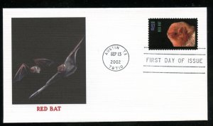 US 3661 American Bats Red Bat UA Fleetwood cachet FDC