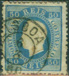 Portugal Scott 43 Used King Luiz stamp, CV 50$