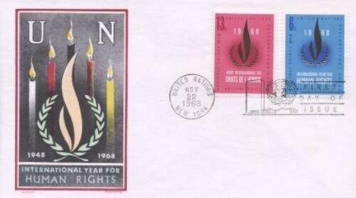 UN #190/191 HUMAN RIGHTS - Overseas Mailer