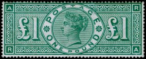 SG212, SCARCE £1 green, NH MINT. Cat £5000. RA