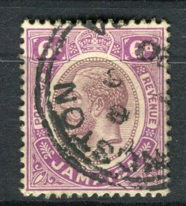 JAMAICA; 1912-20s early GV issue fine used Shade of 6d. value