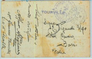 BK0262 - POSTAL HISTORY - Feldpost POSTCARD sent by FRENCH NAVY from MALTA  1916